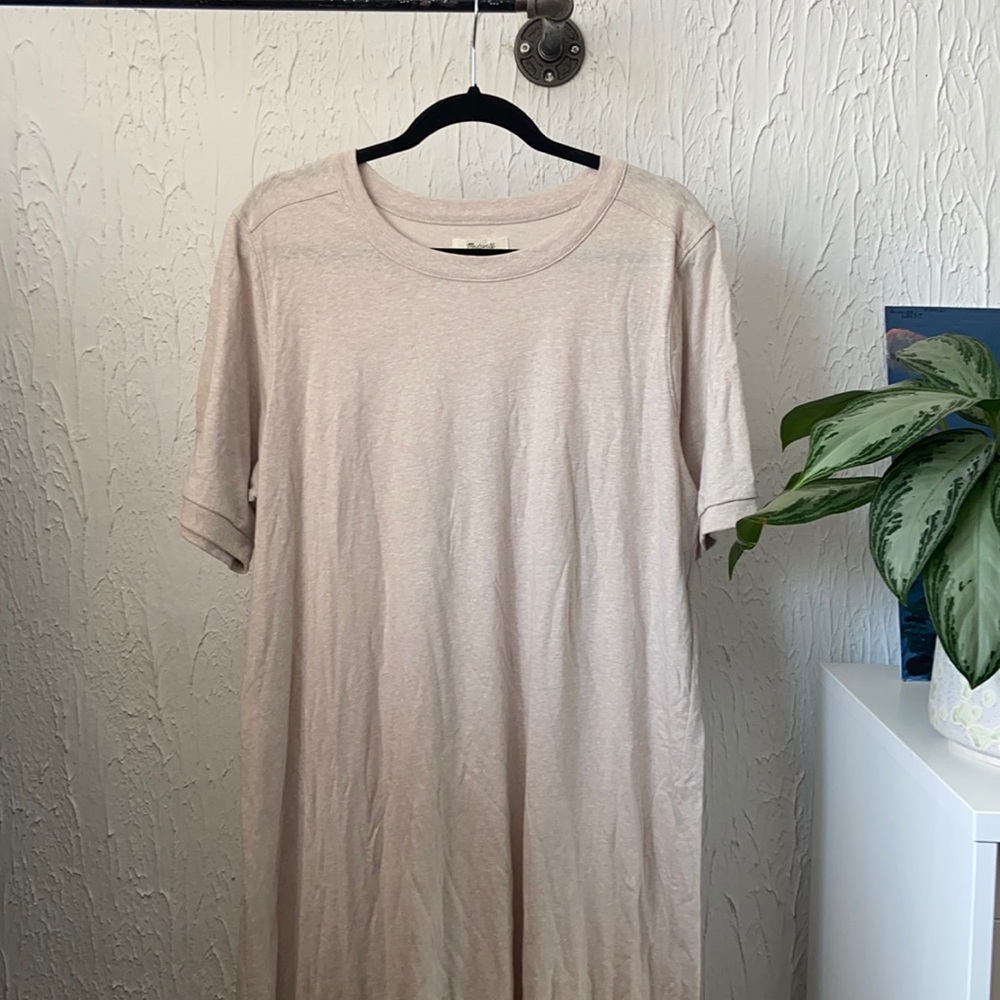 Heathered Oatmeal Tshirt Dress